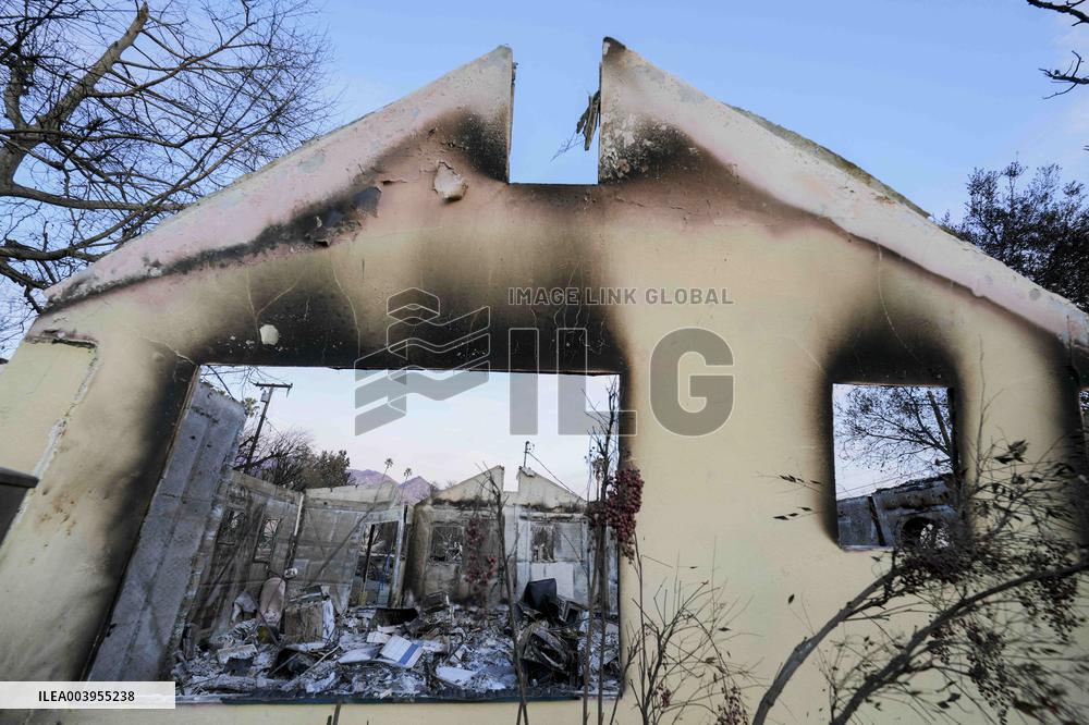 Aftermath of the Eaton Fire in Altadena
