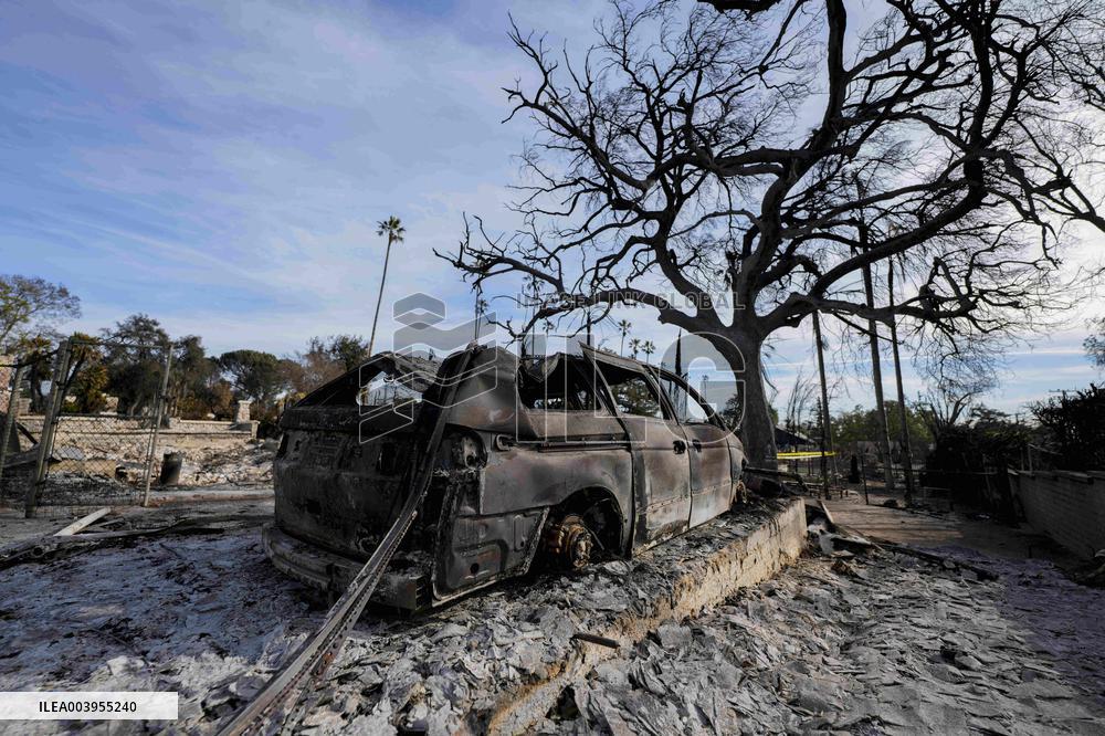 Aftermath of the Eaton Fire in Altadena