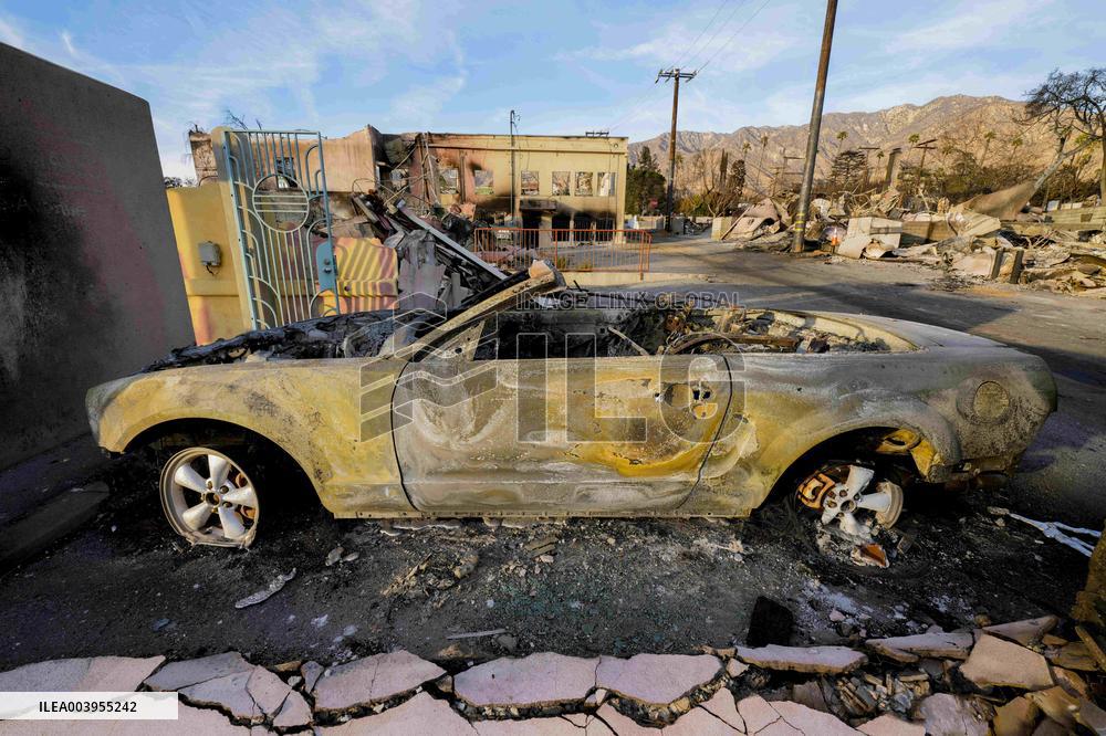 Aftermath of the Eaton Fire in Altadena