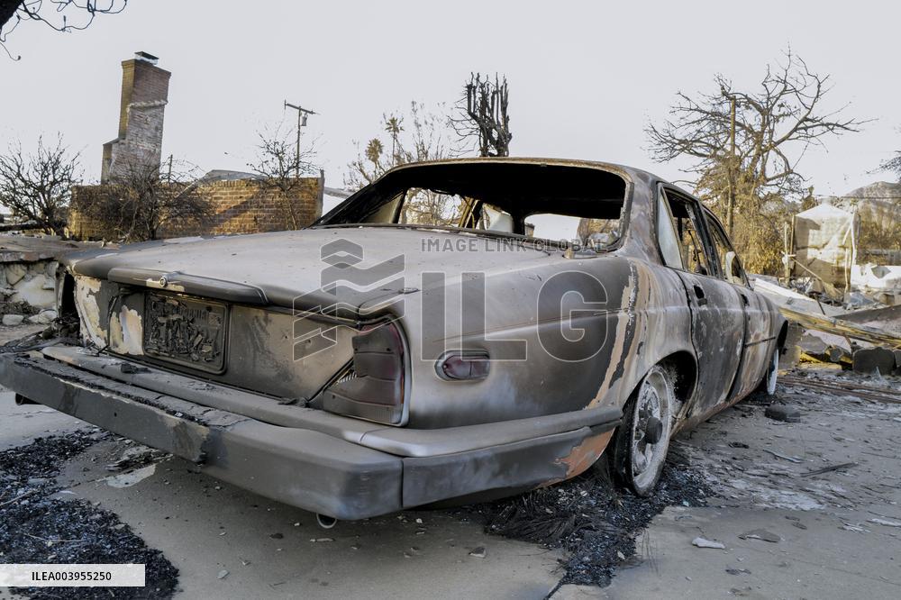 Aftermath of the Eaton Fire in Altadena