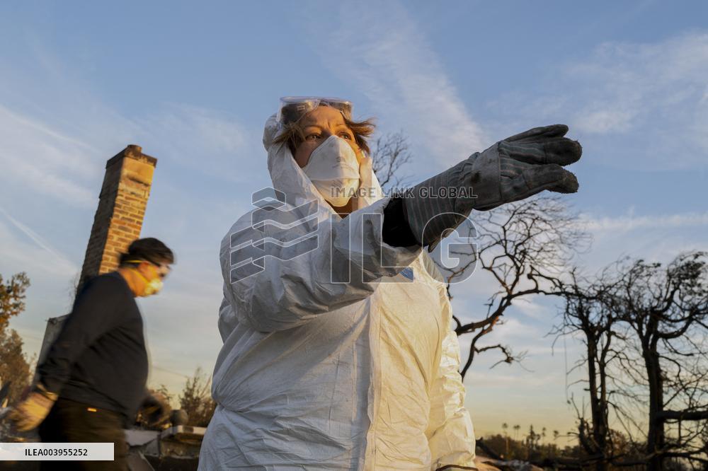 Aftermath of the Eaton Fire in Altadena