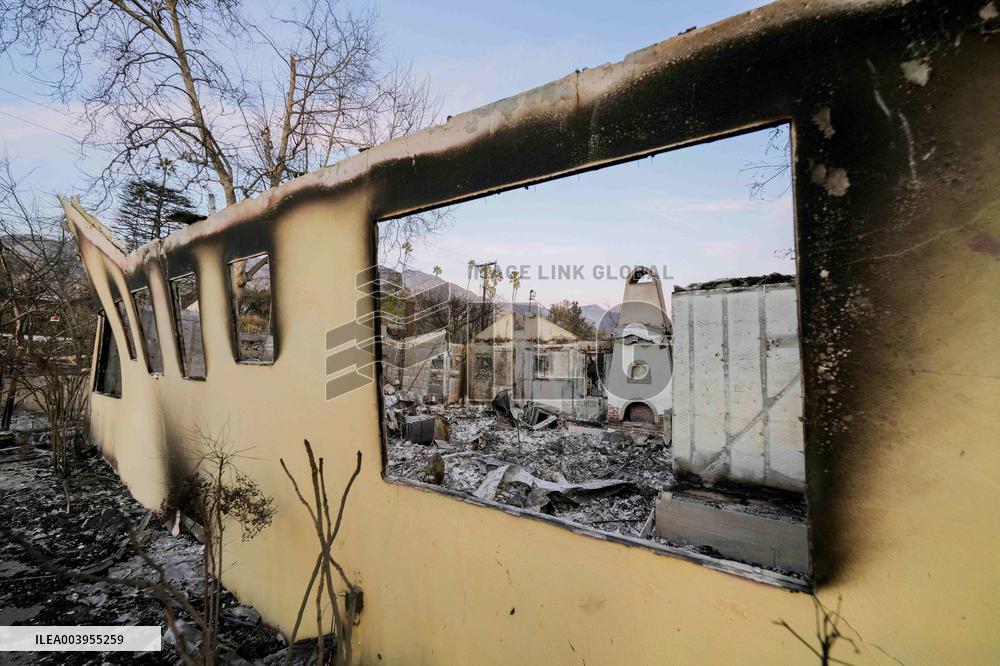 Aftermath of the Eaton Fire in Altadena