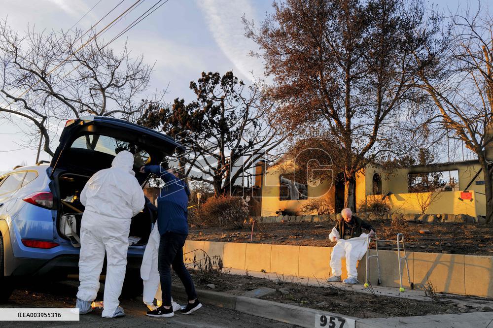 Aftermath of the Eaton Fire in Altadena