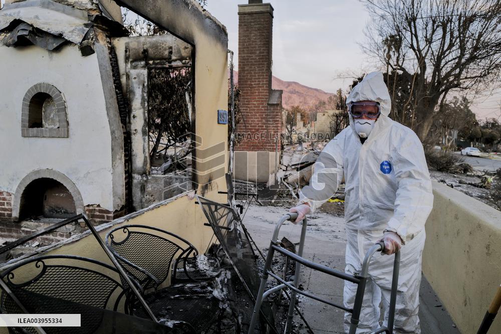 Aftermath of the Eaton Fire in Altadena