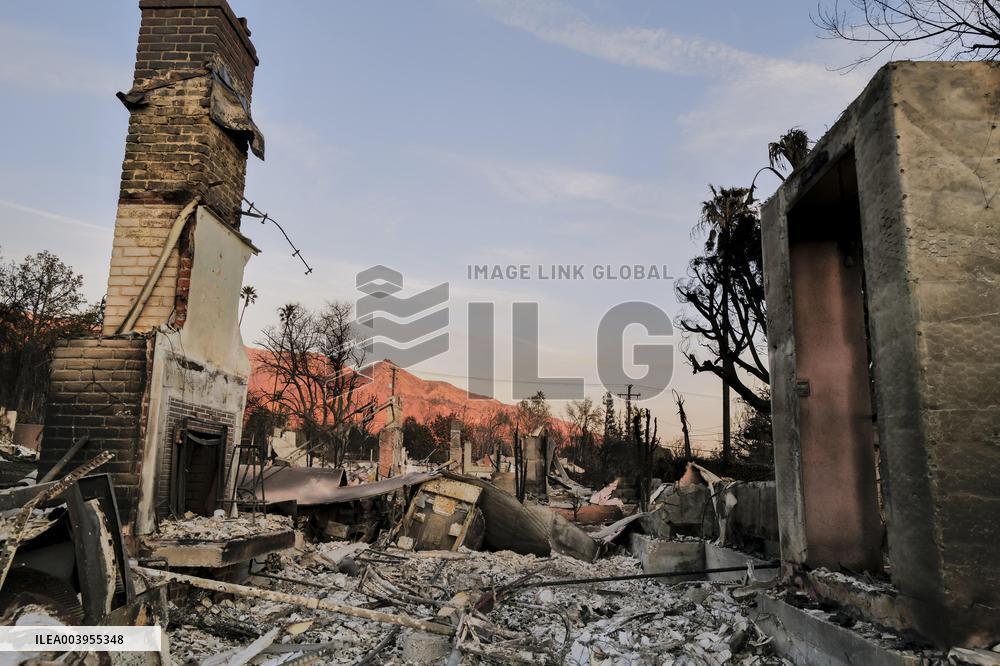 Aftermath of the Eaton Fire in Altadena