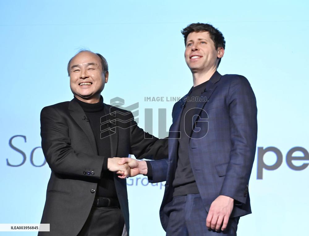 SoftBank Group CEO Son, OpenAI CEO Altman