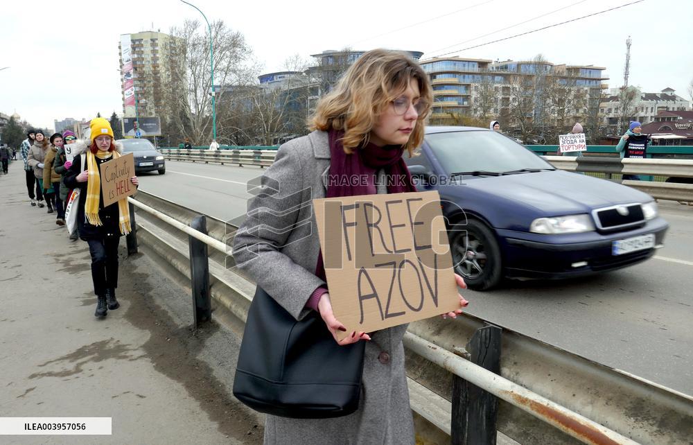Azov in Captivity rally in Uzhhorod