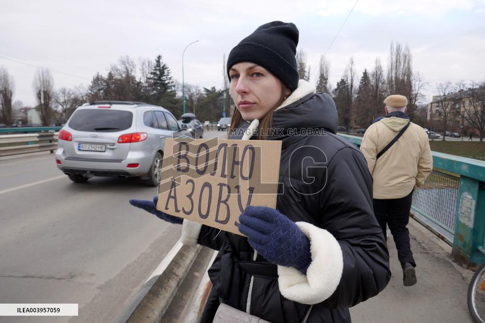 Azov in Captivity rally in Uzhhorod