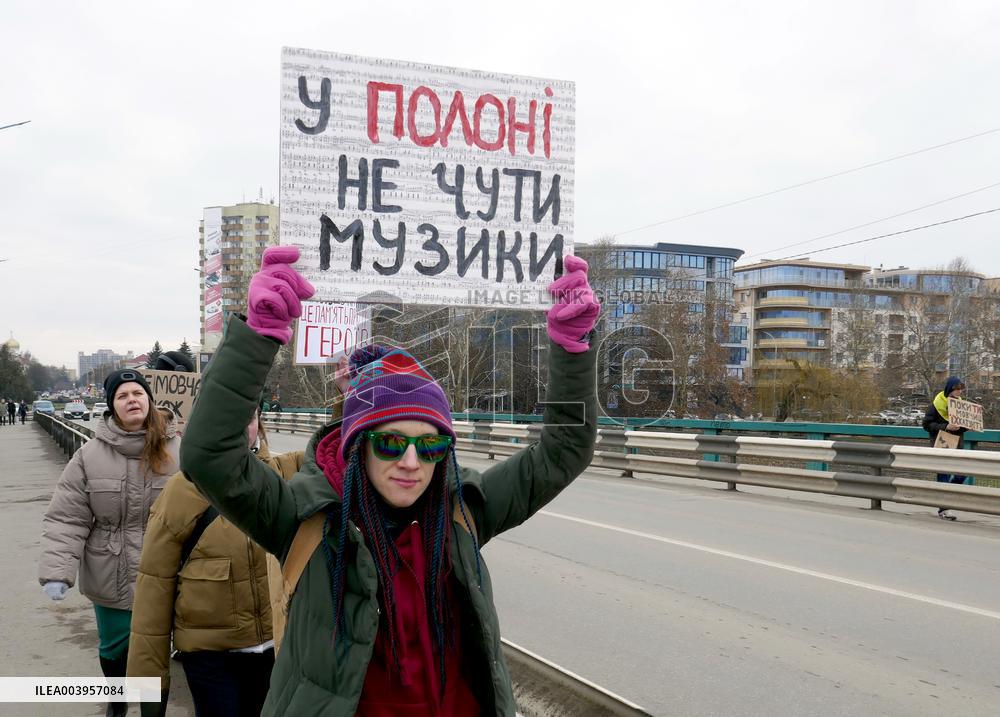 Azov in Captivity rally in Uzhhorod