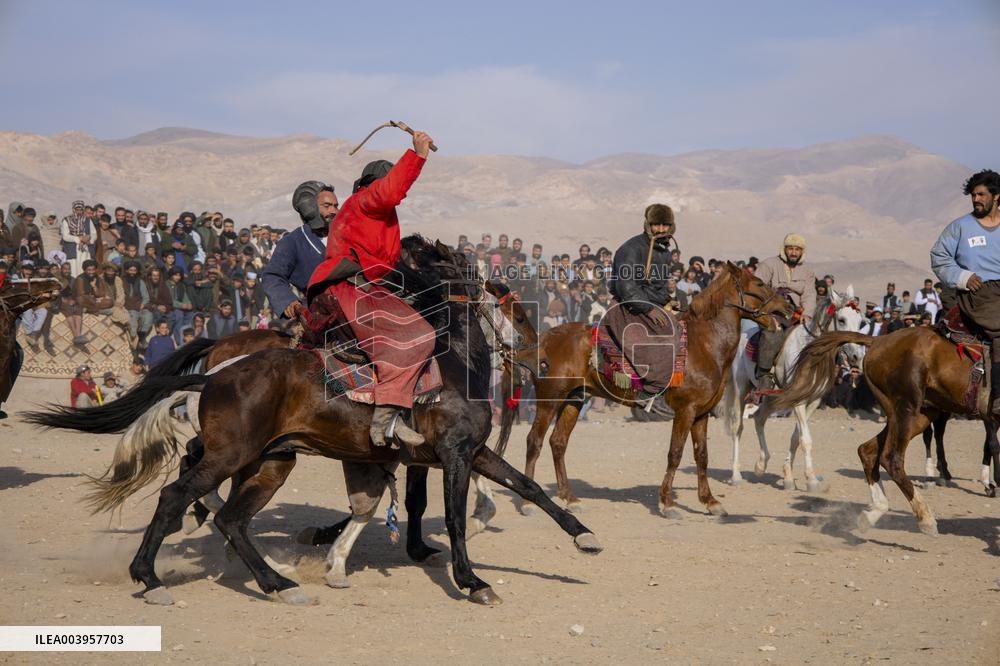 Traditional sport of Buzkashi
