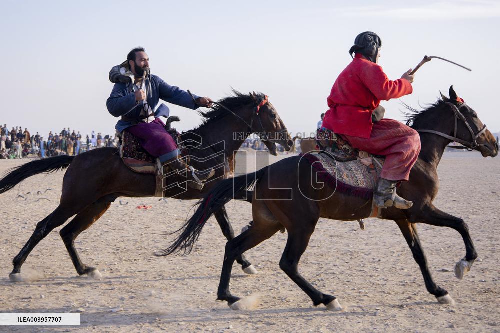 Traditional sport of Buzkashi