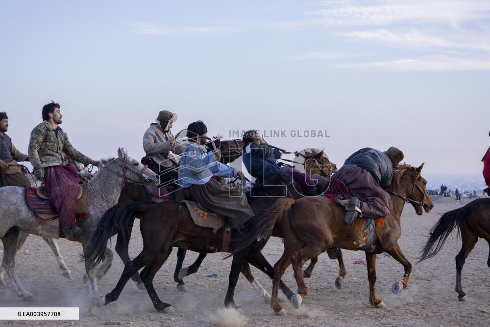 Traditional sport of Buzkashi