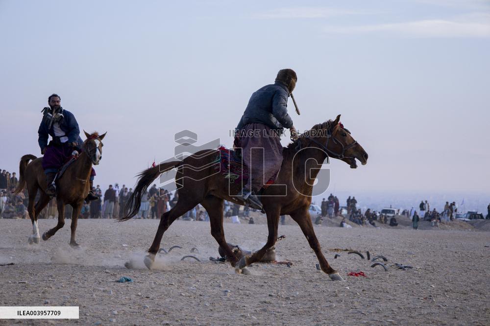 Traditional sport of Buzkashi