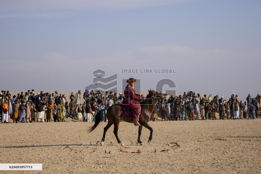 Traditional sport of Buzkashi
