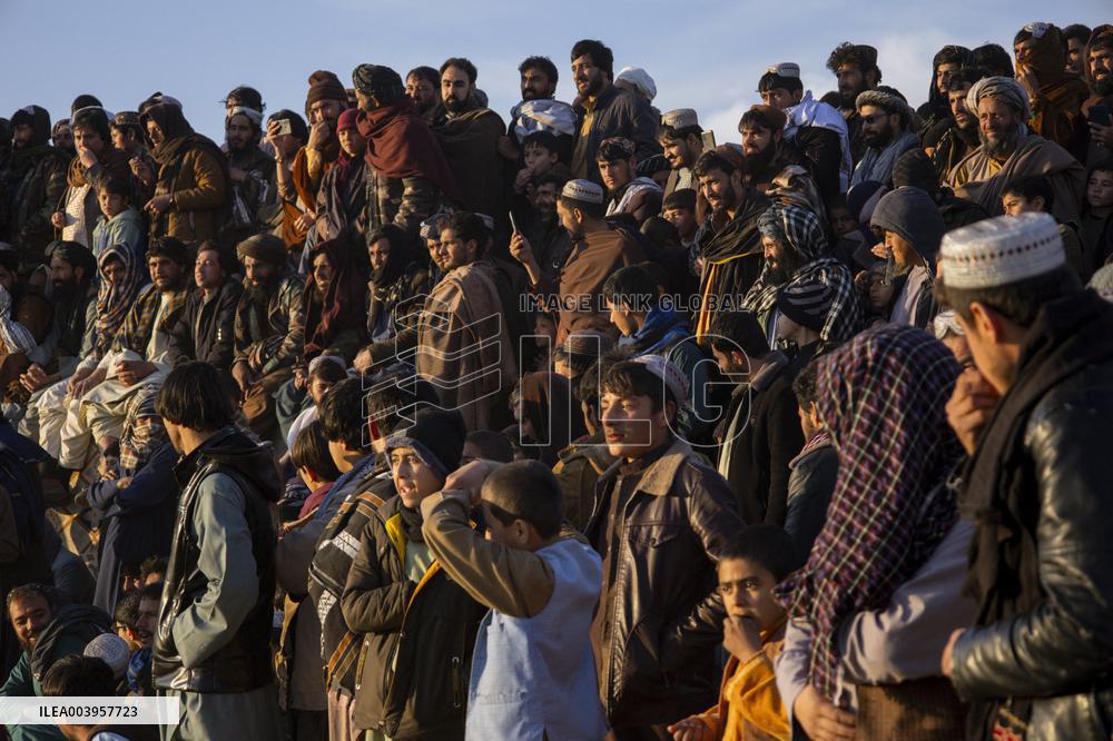 Traditional sport of Buzkashi