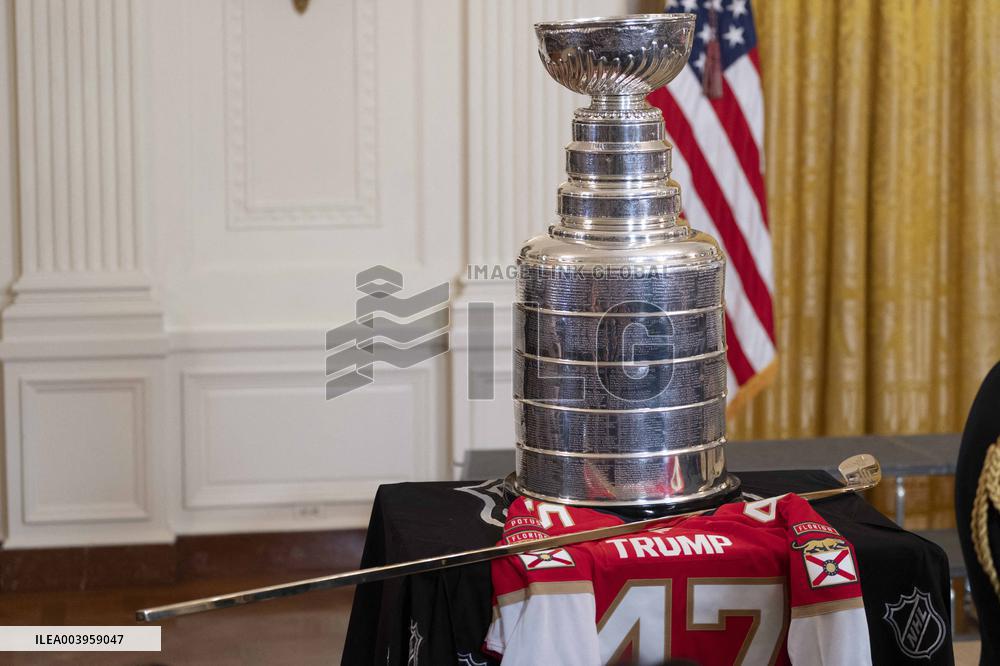 President Donald J Trump hosts the Florida Panthers at White House