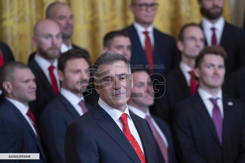 President Donald J Trump hosts the Florida Panthers at White House
