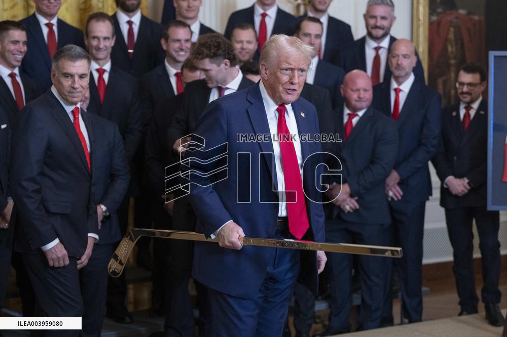 President Donald J Trump hosts the Florida Panthers at White House