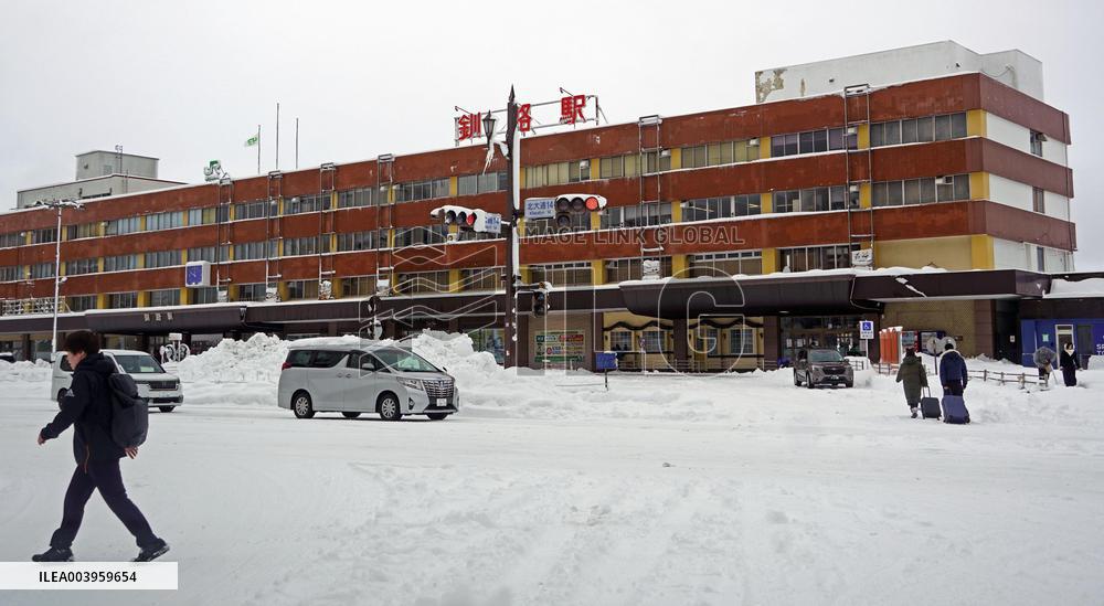 Heavy snow in Hokkaido