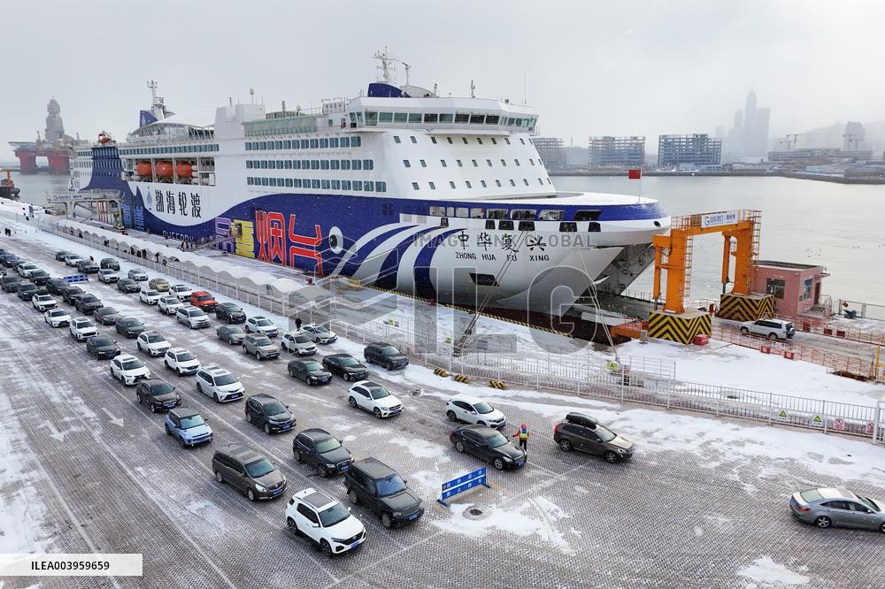 Ferry Traffic Peak in Yantai