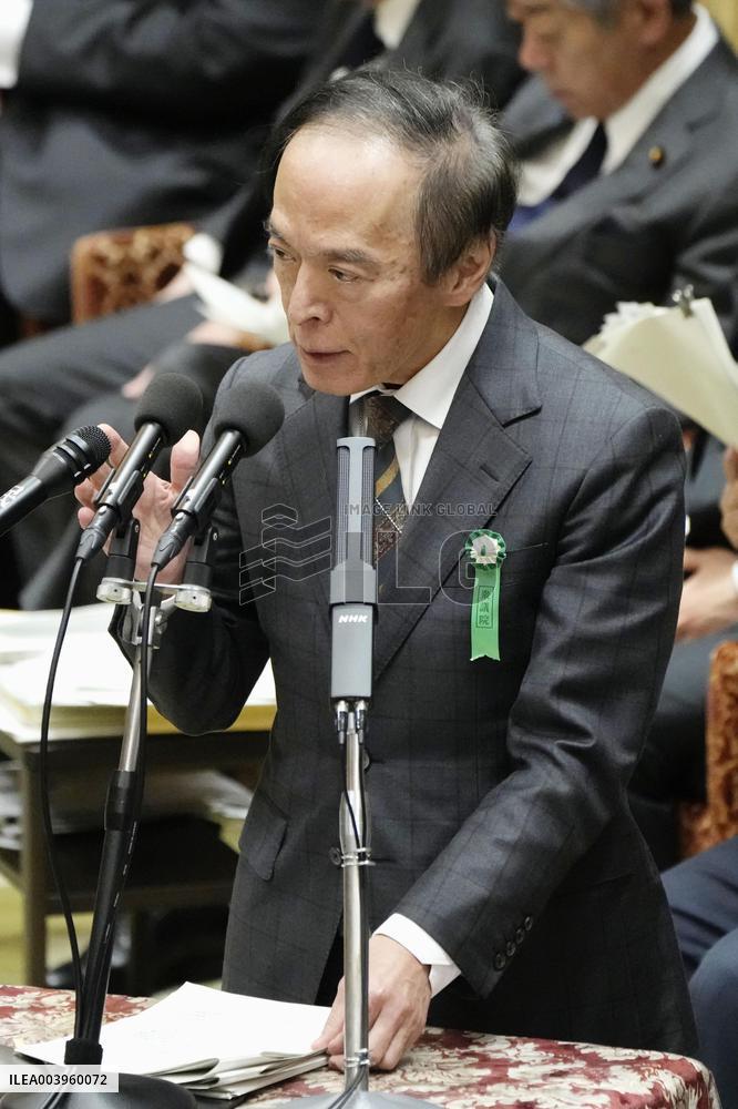 BOJ chief Ueda at parliament