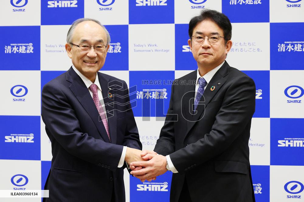Shimizu Corporation president change press conference