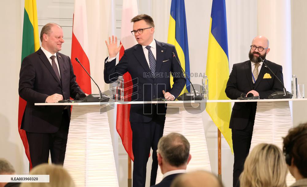 Speakers of the parliaments of the Baltic States, Finland and Poland meeting
