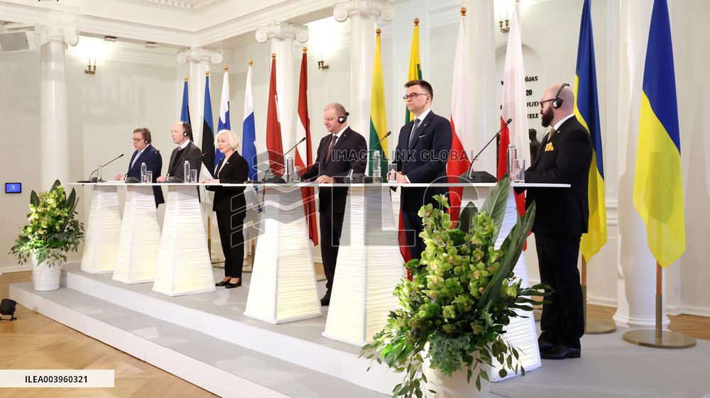 Speakers of the parliaments of the Baltic States, Finland and Poland meeting