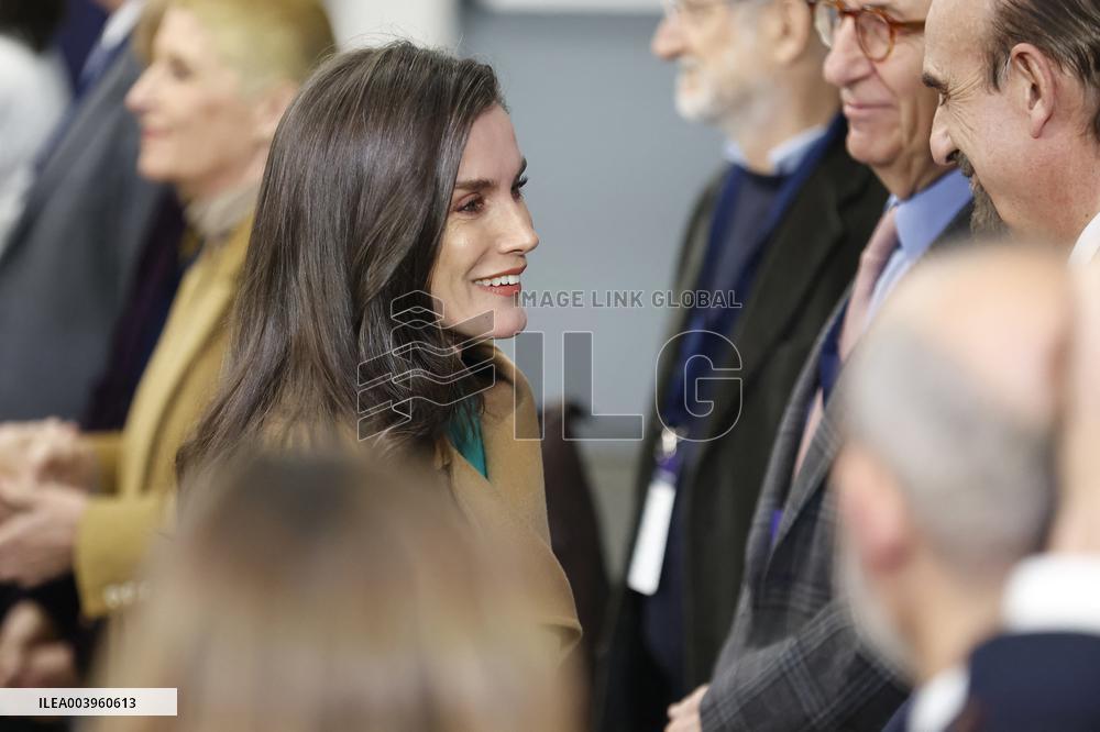 Queen Letizia Presides Over The World Cancer Day Institutional Act - Madrid