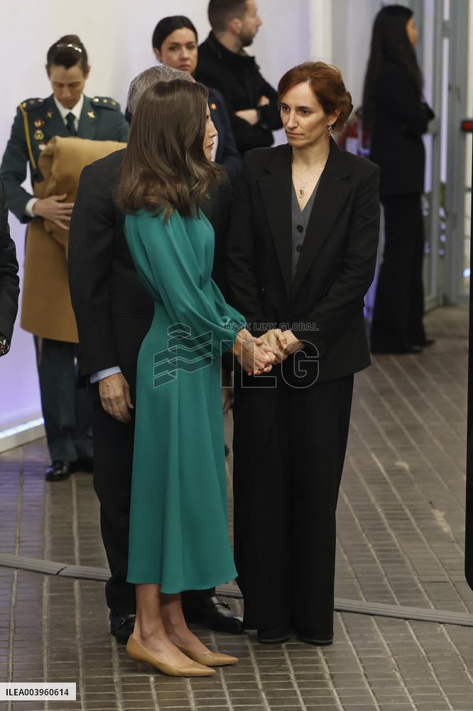 Queen Letizia Presides Over The World Cancer Day Institutional Act - Madrid