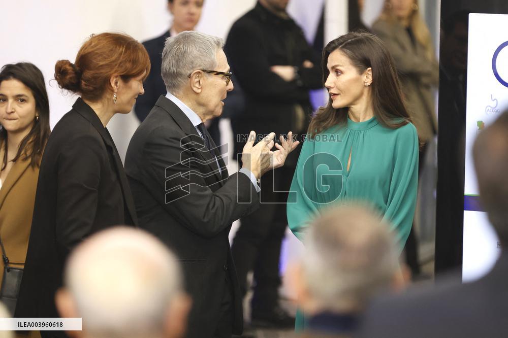Queen Letizia Presides Over The World Cancer Day Institutional Act - Madrid