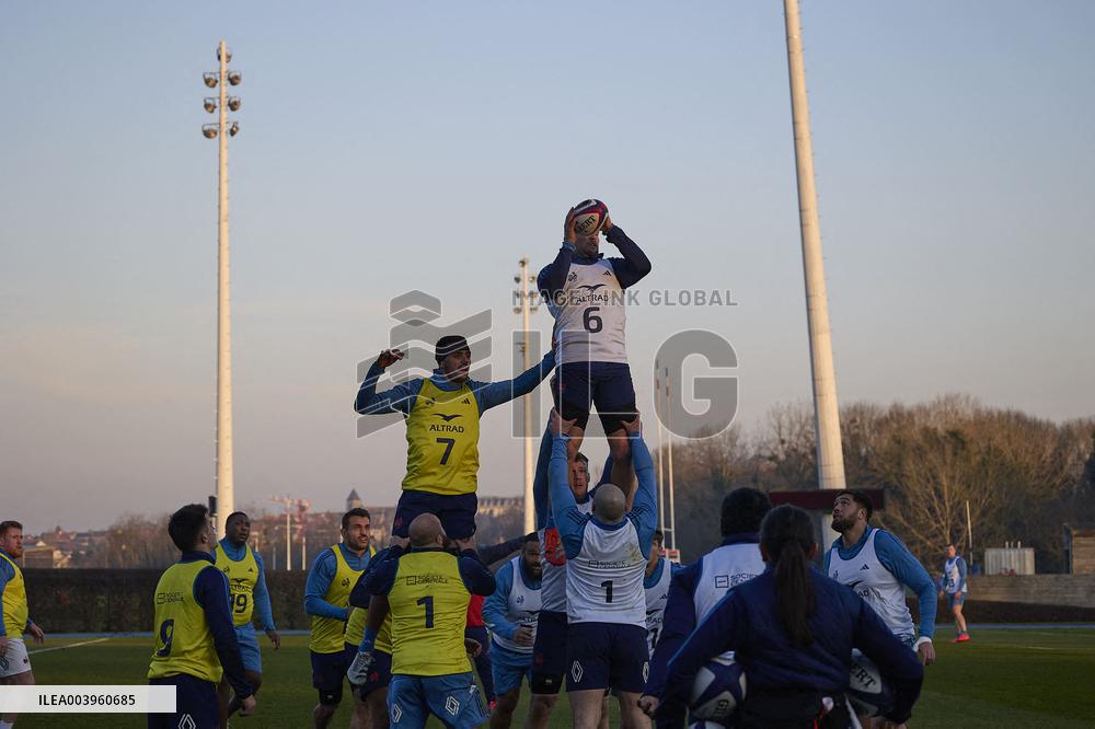 Training of the French rugby team - Marcoussis