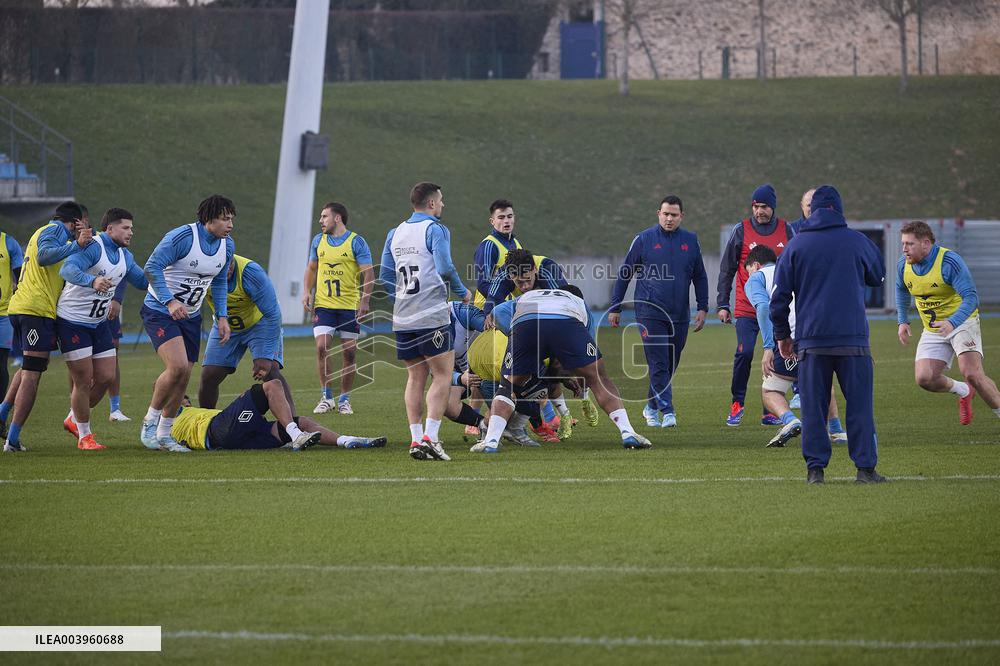 Training of the French rugby team - Marcoussis