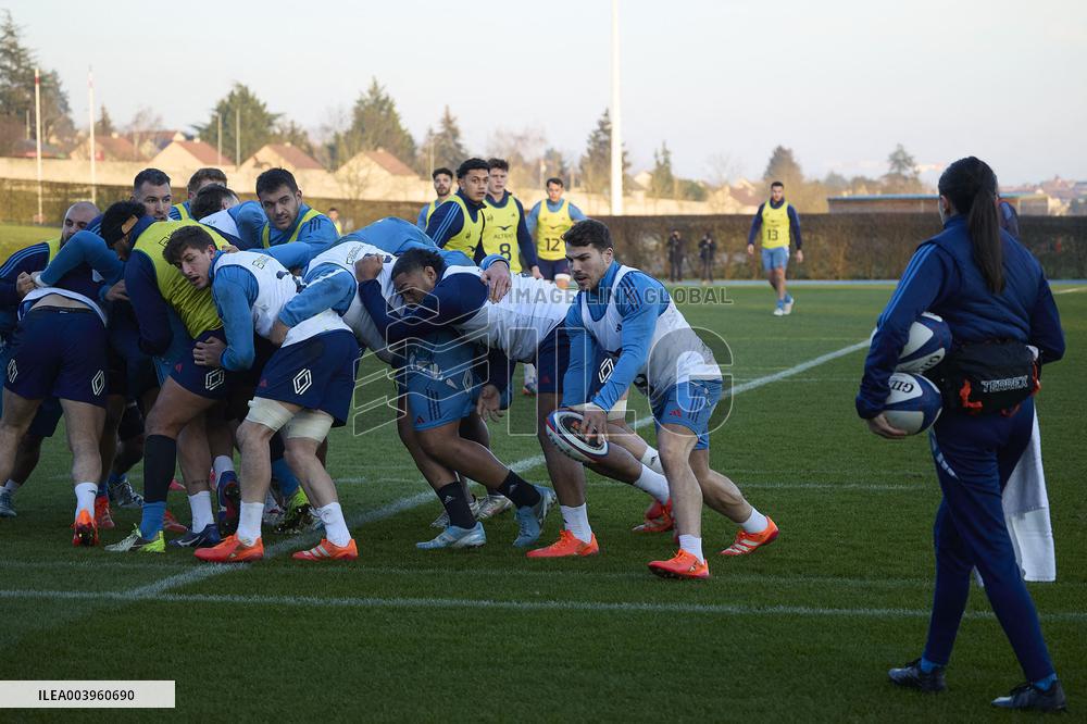Training of the French rugby team - Marcoussis