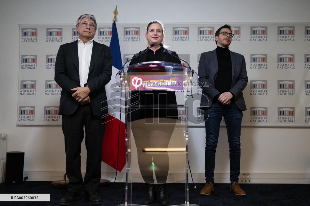 LFI press conference at the National Assembly - Paris RL