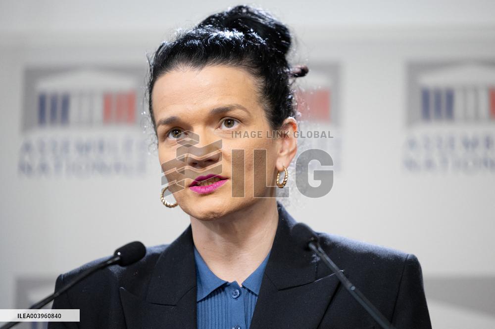 PS press conference at the National Assembly - Paris RL