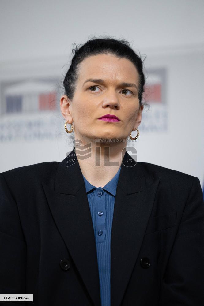 PS press conference at the National Assembly - Paris RL