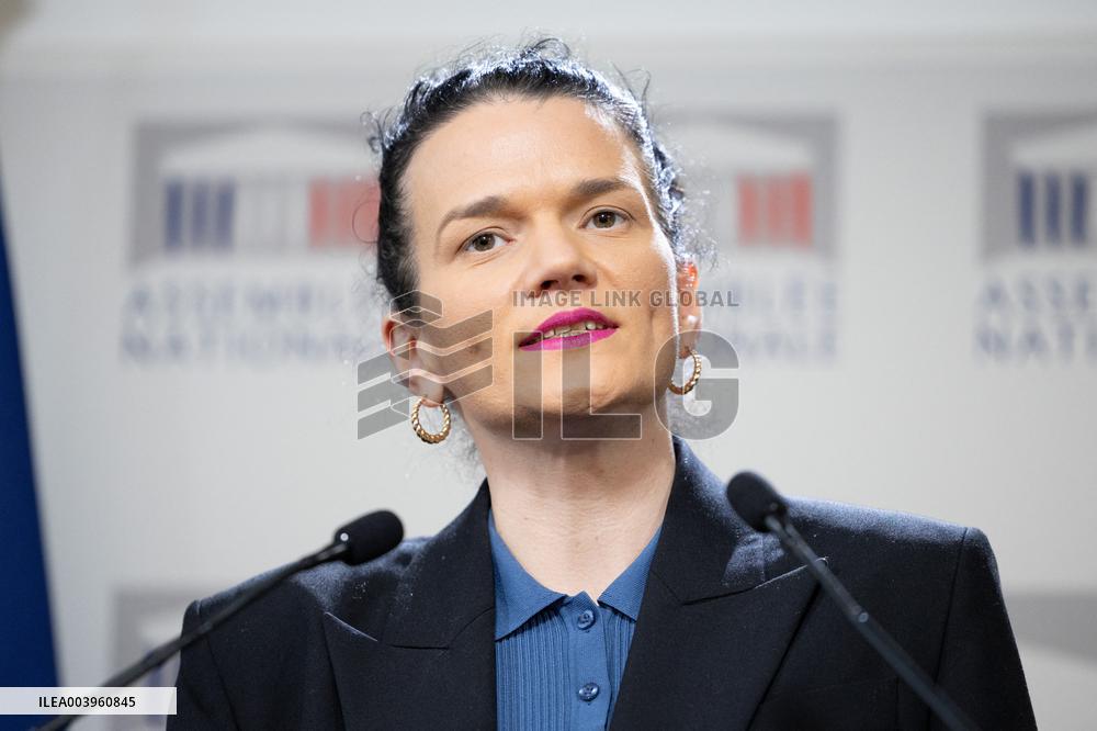 PS press conference at the National Assembly - Paris RL