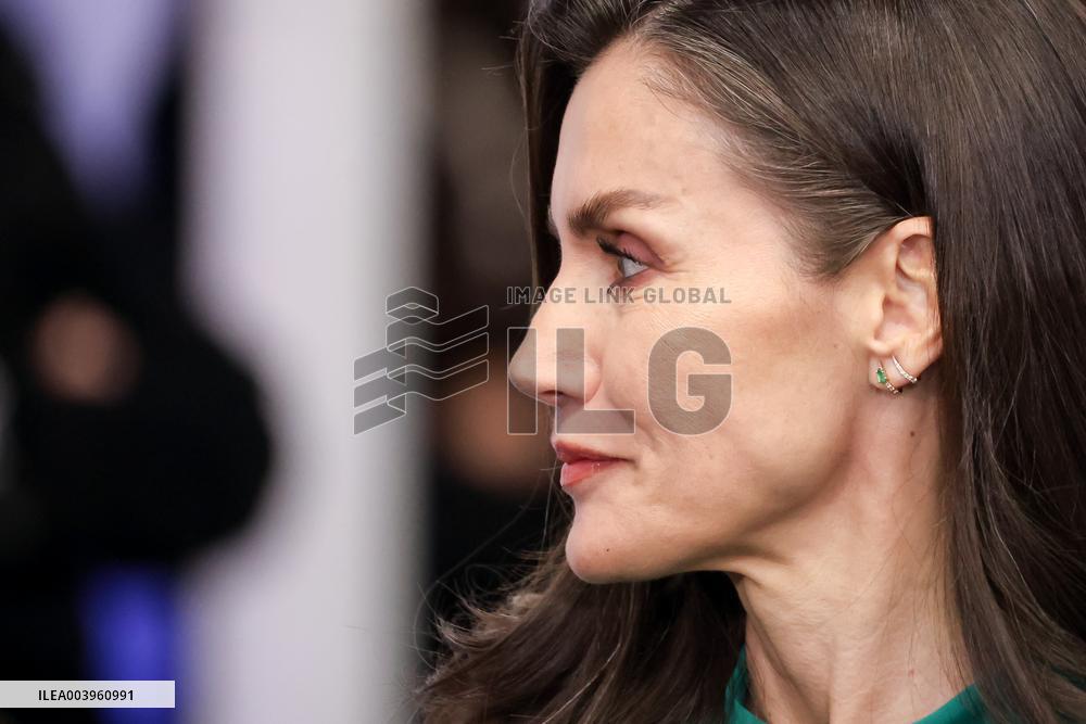 Queen Letizia Attends International Day Against Cancer - Madrid