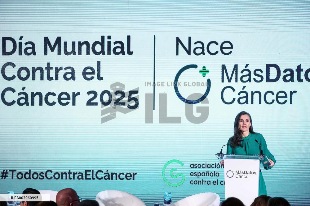 Queen Letizia Attends International Day Against Cancer - Madrid
