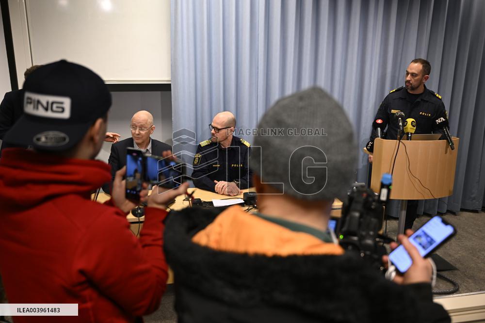 POLICE HOLDS PRESS MEETING IN ÖREBRO