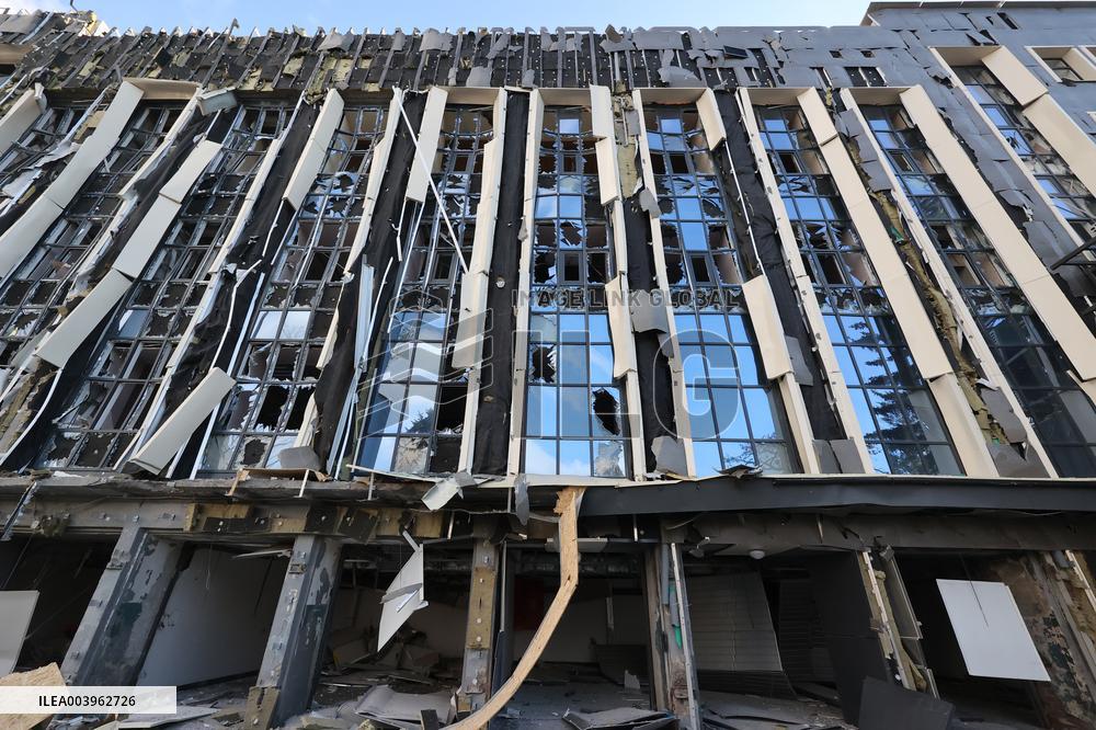 Russian ballistic missile strike on Izium in Kharkiv region