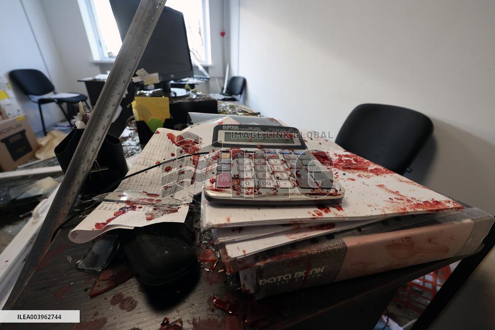 Russian ballistic missile strike on Izium in Kharkiv region