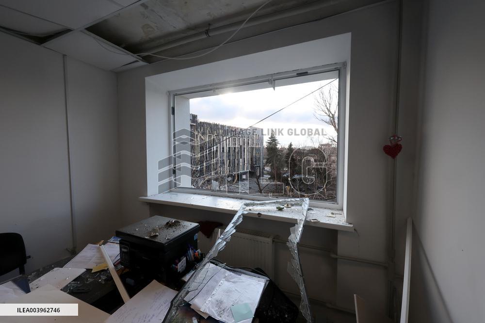 Russian ballistic missile strike on Izium in Kharkiv region