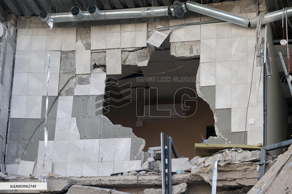 Russian ballistic missile strike on Izium in Kharkiv region