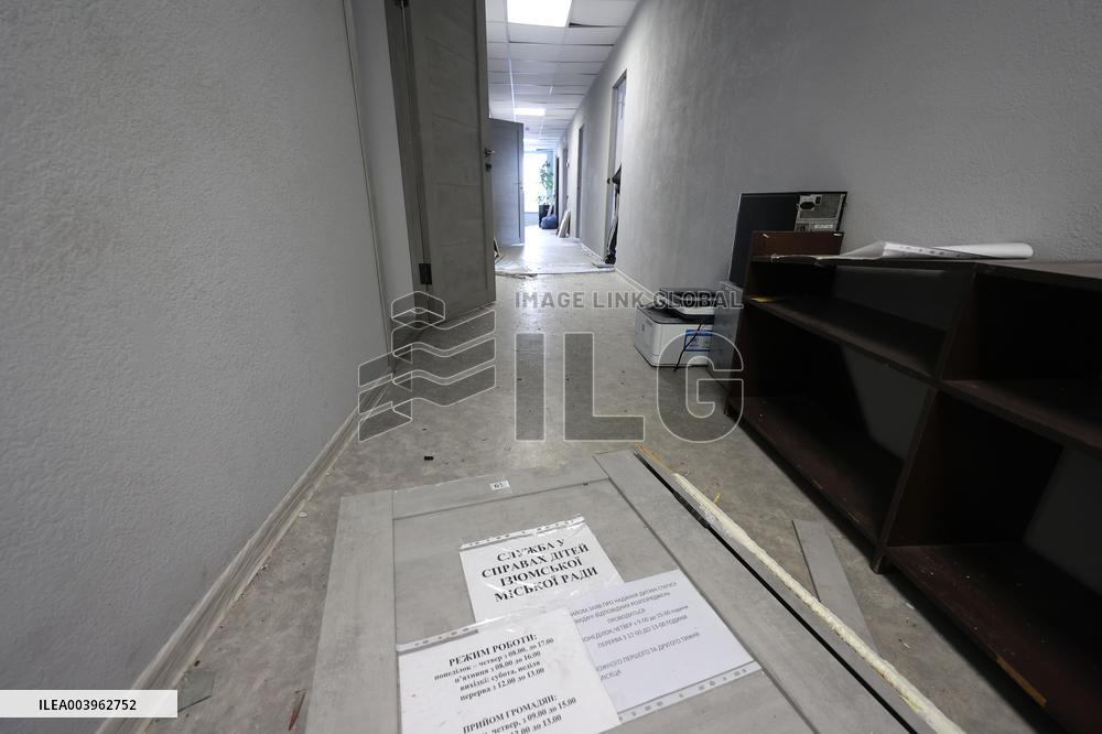 Russian ballistic missile strike on Izium in Kharkiv region