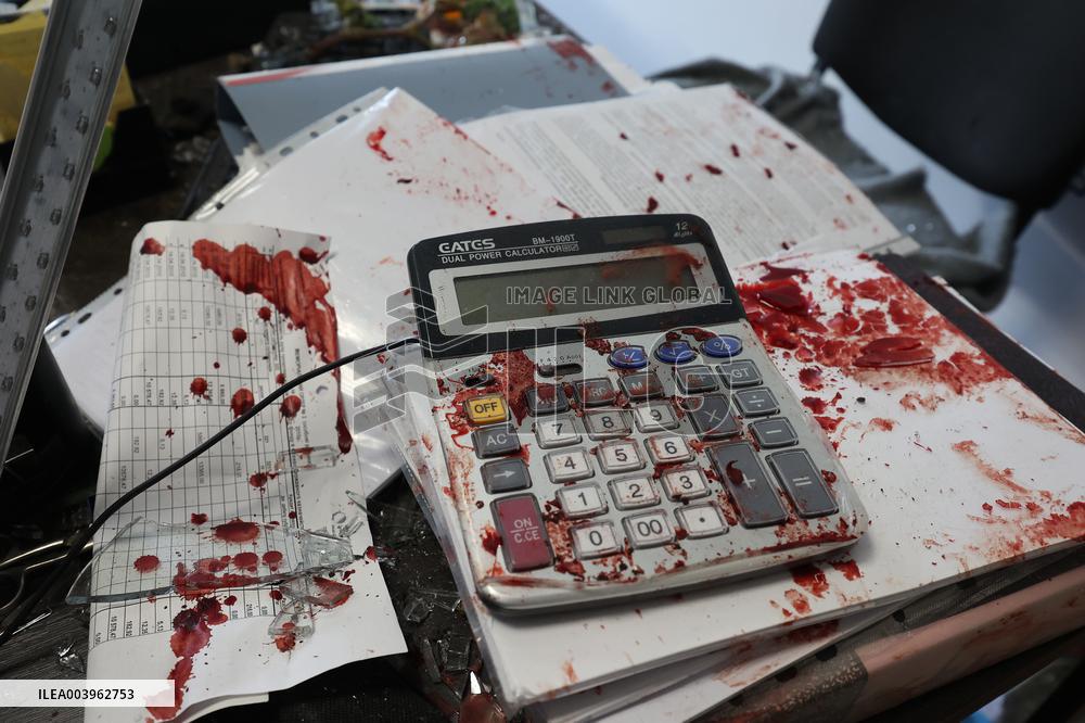 Russian ballistic missile strike on Izium in Kharkiv region