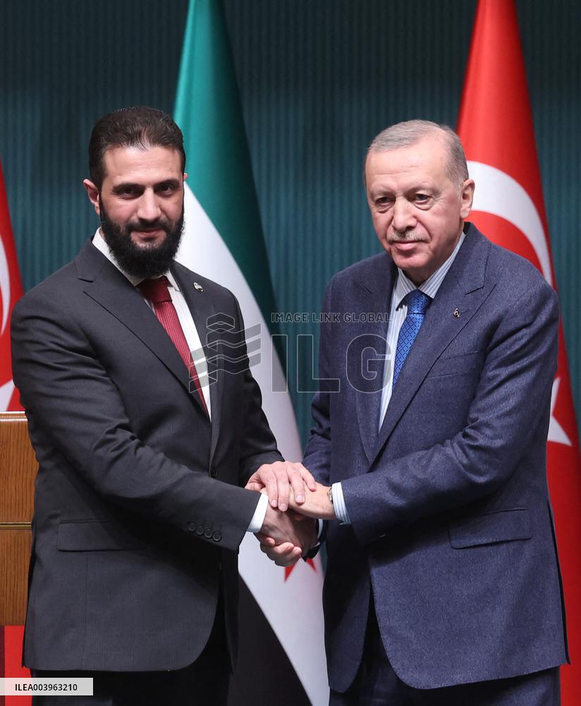 Recep Tayyip Erdogan And Ahmed al-Sharaa Press Conference - Ankara