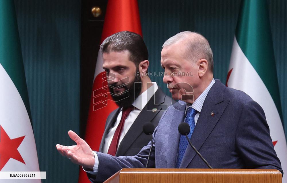 Recep Tayyip Erdogan And Ahmed al-Sharaa Press Conference - Ankara