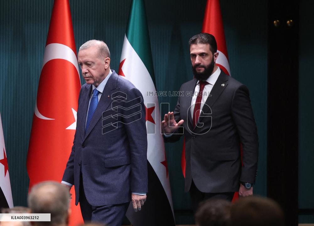 Recep Tayyip Erdogan And Ahmed al-Sharaa Press Conference - Ankara